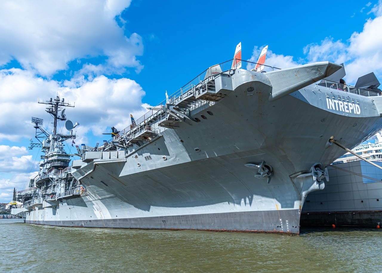 intrepid, aircraft carrier, ship