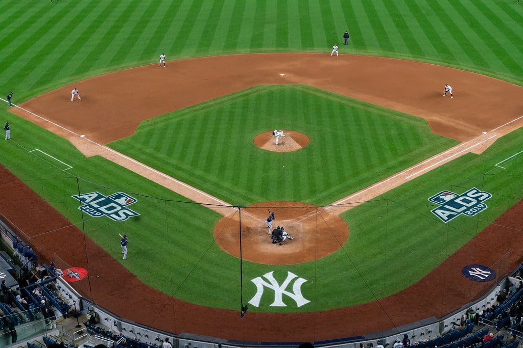 Match de baseball au stade des Yankees.
