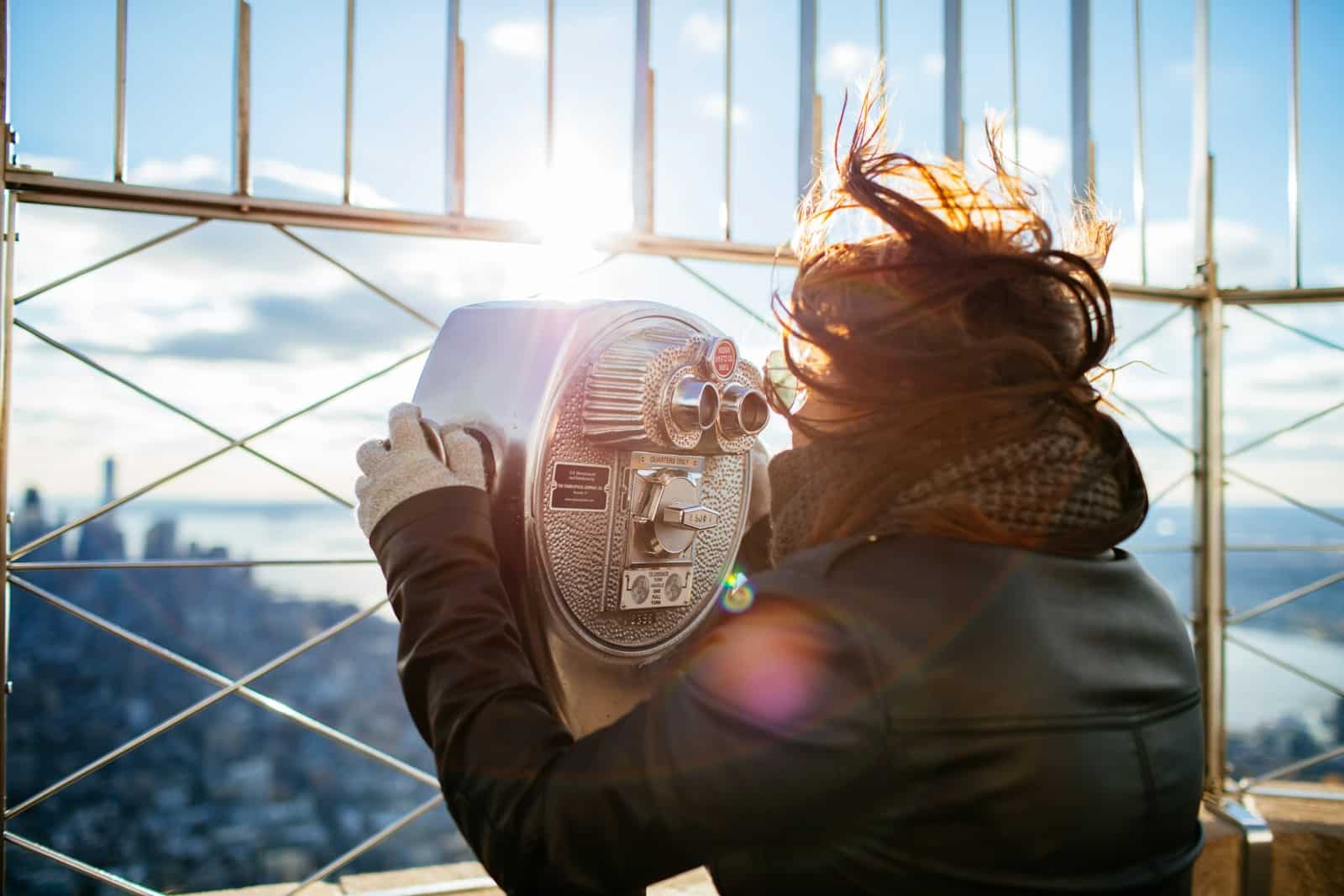 longue vue au sommet de Empire state Building