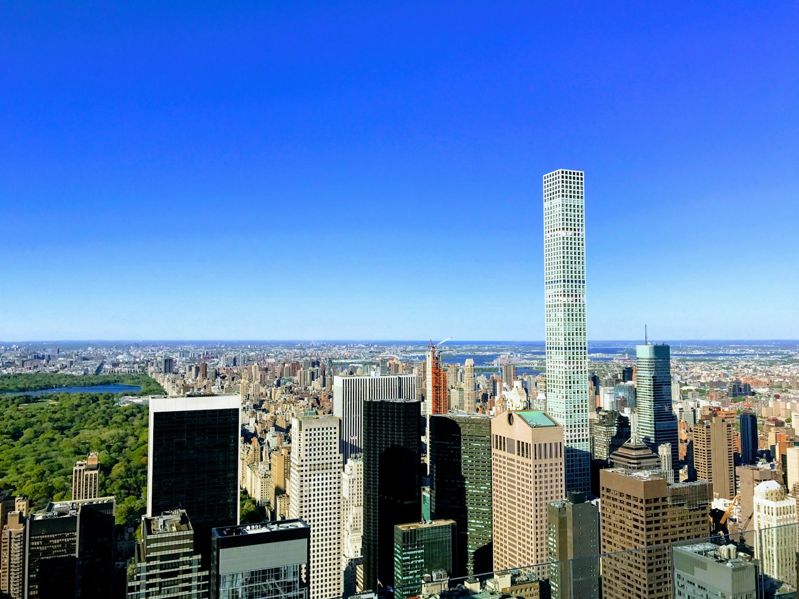 Vue aérienne de Manhattan et Central Park.